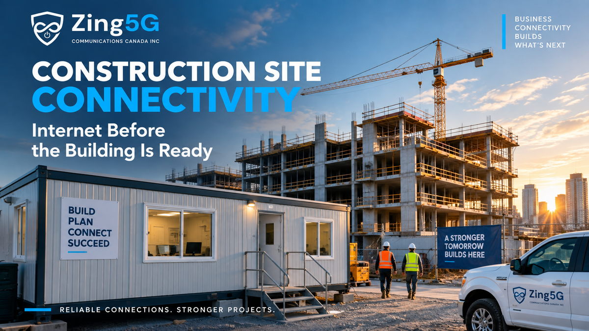 Construction Site Internet & 5G for Jobsite Trailers | Zing5G